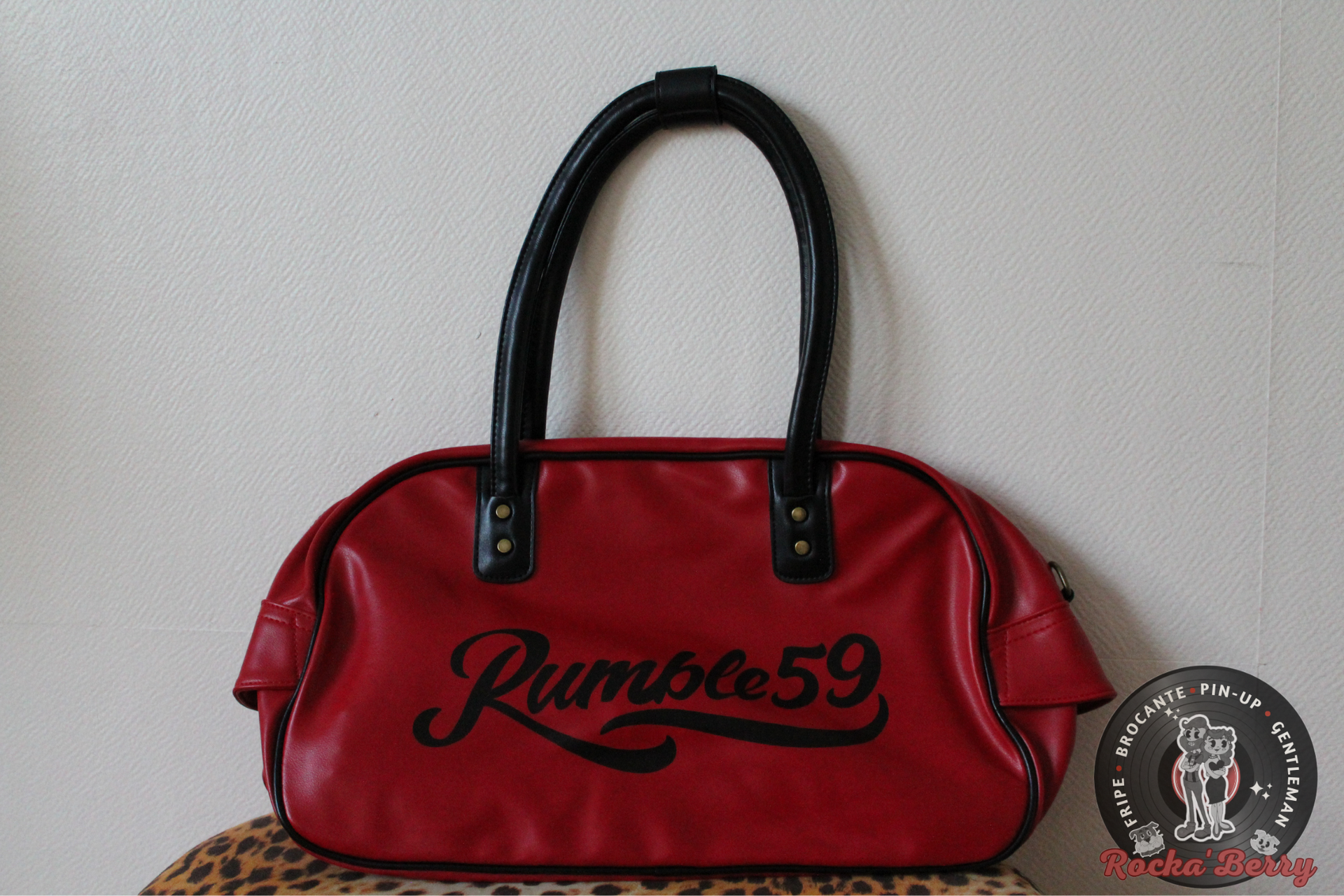 Sac bowling rouge femme